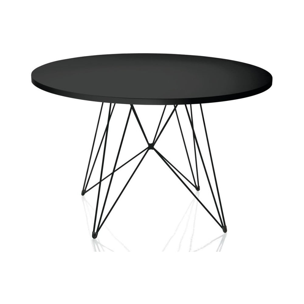 Bella fekete étkezőasztal, ø 120 cm - Magis