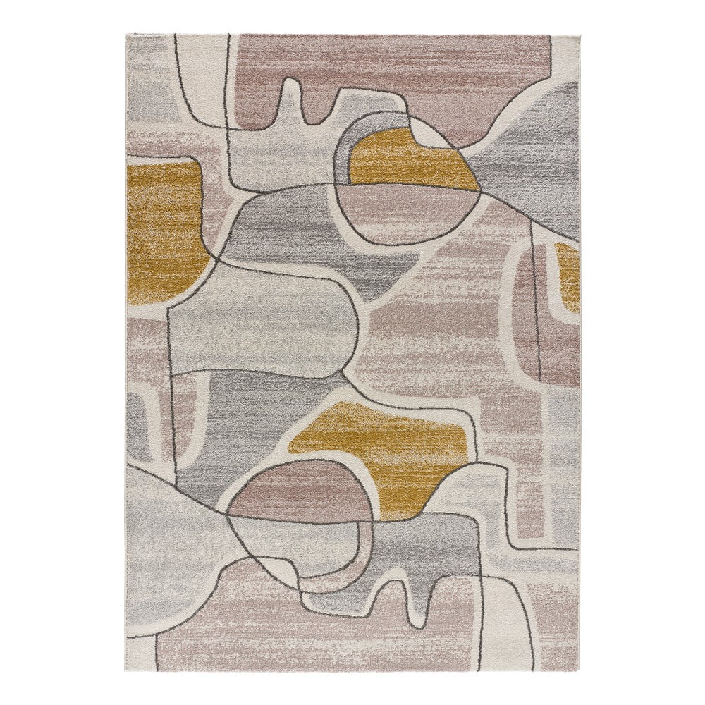 Sárga-krémszínű szőnyeg 135x190 cm Ashley – Universal