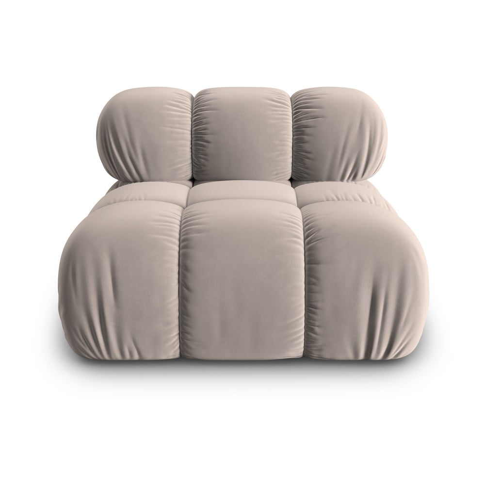 Bézs bársony kanapé modul (középső rész) bellis – micadoni home