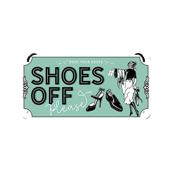 Shoes Off dekorációs falitábla - Postershop