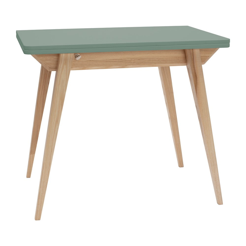 Bővíthető étkezőasztal zöld asztallappal 65x90 cm envelope - ragaba
