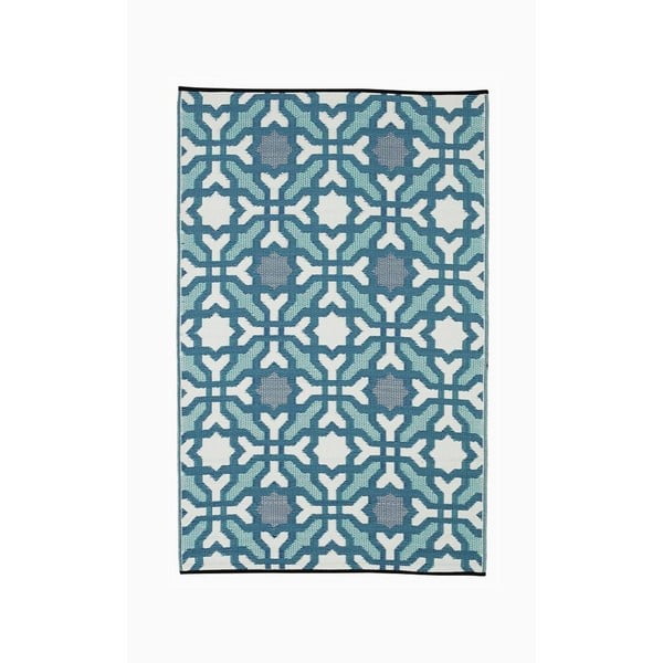 Seville kék-szürke kétoldalas kültéri szőnyeg újrahasznosított műanyagból, 150 x 240 cm - Fab Hab