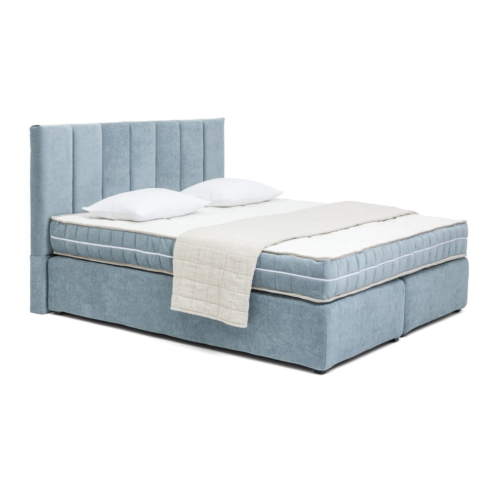 Kék boxspring ágy 160x200 cm Olia Bold Line – Bonami Selection