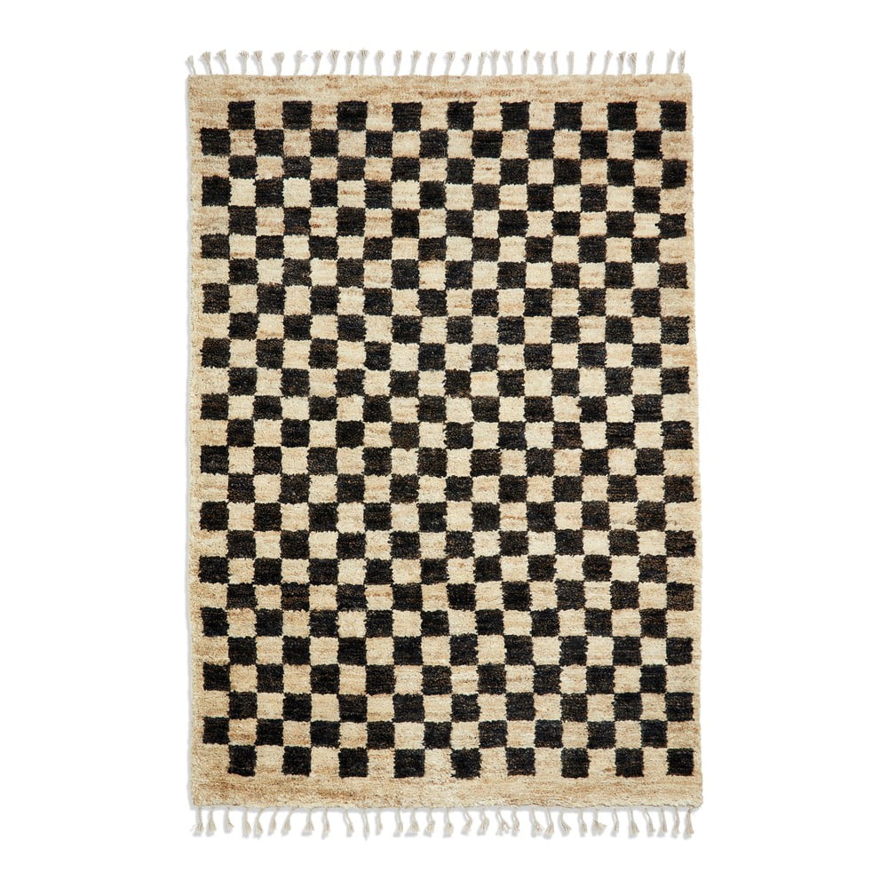 Fekete-natúr színű szőnyeg 120x170 cm hemp – think rugs