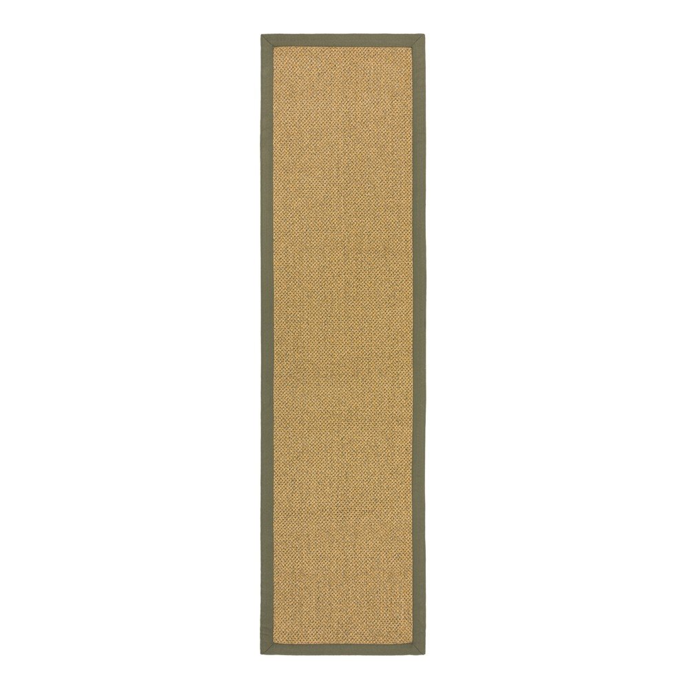 Zöld-világosbarna kültéri-beltéri szőnyeg 60x230 cm Sisal Look – Flair Rugs