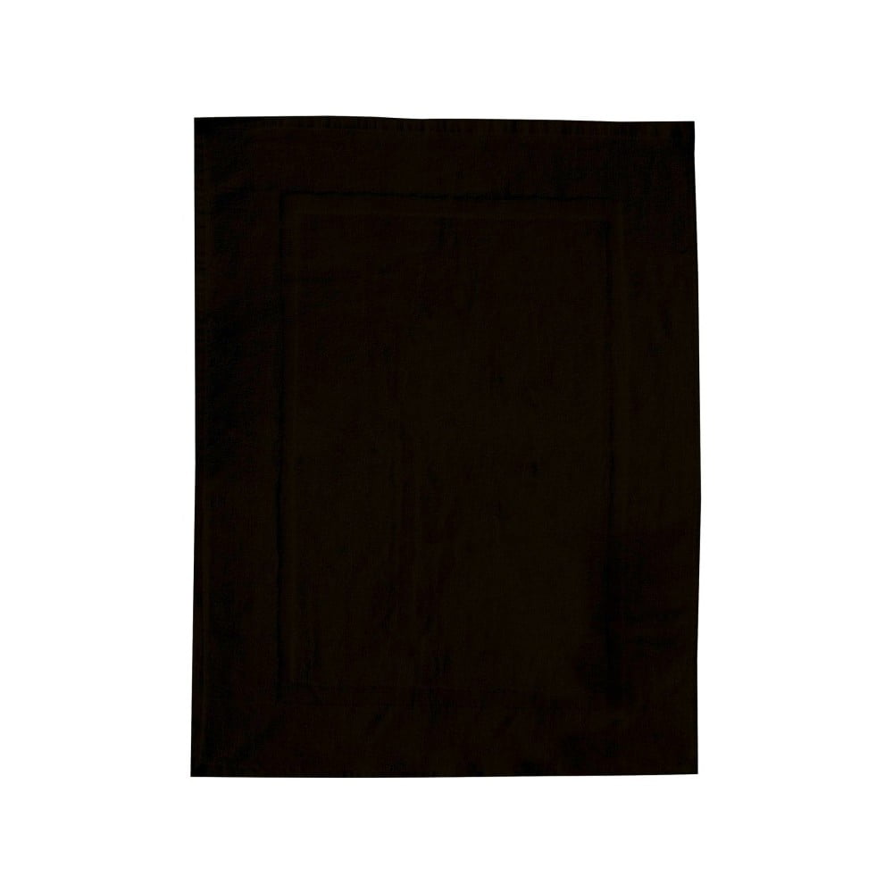 Fekete pamut fürdőszobai kilépő, 50 x 70 cm - Wenko