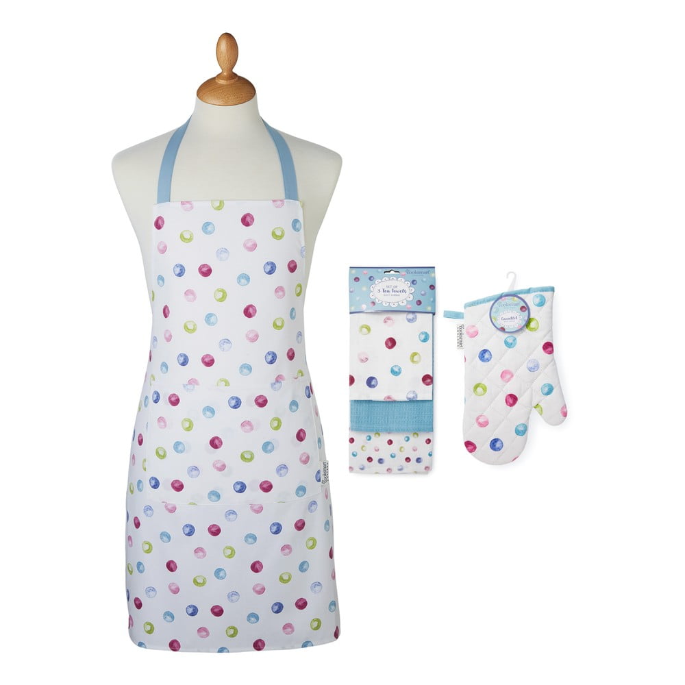 Konyharuha, kötény és edényfogó szett 5 db-os Spotty Dotty – Cooksmart ®