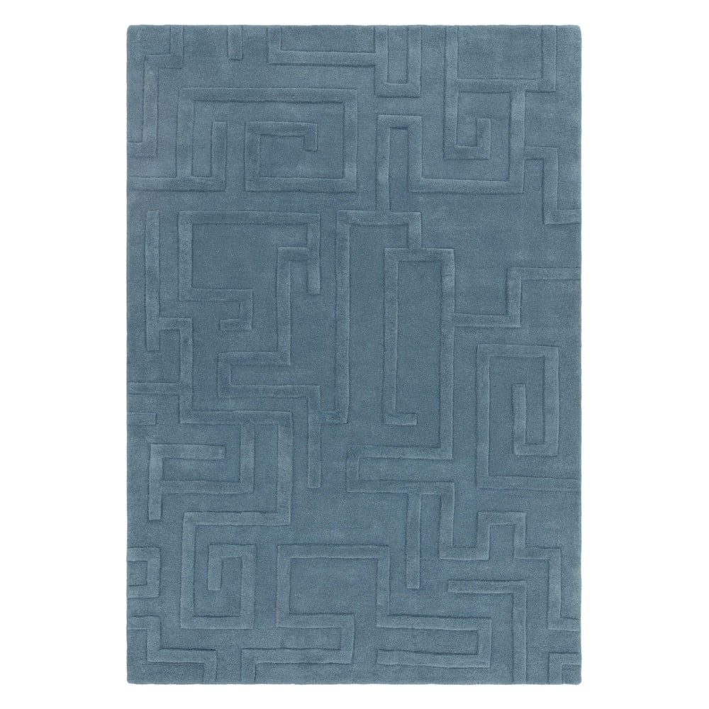 Kék gyapjú szőnyeg 200x290 cm maze – asiatic carpets