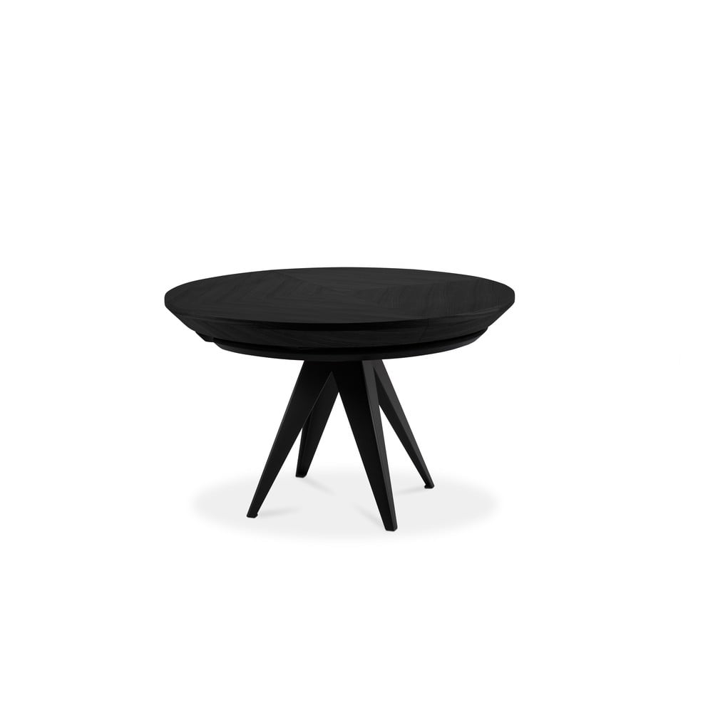 Magnus fekete tölgyfa bővíthető asztal, ø 120 cm - windsor & co sofas