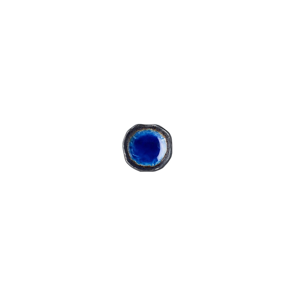 Cobalt kék kerámia tányér, ø 9 cm - MIJ