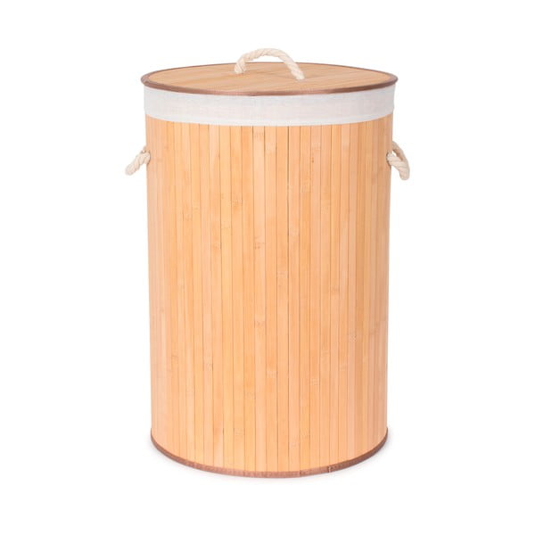 Round kerek bambusz szennyeskosár - Compactor
