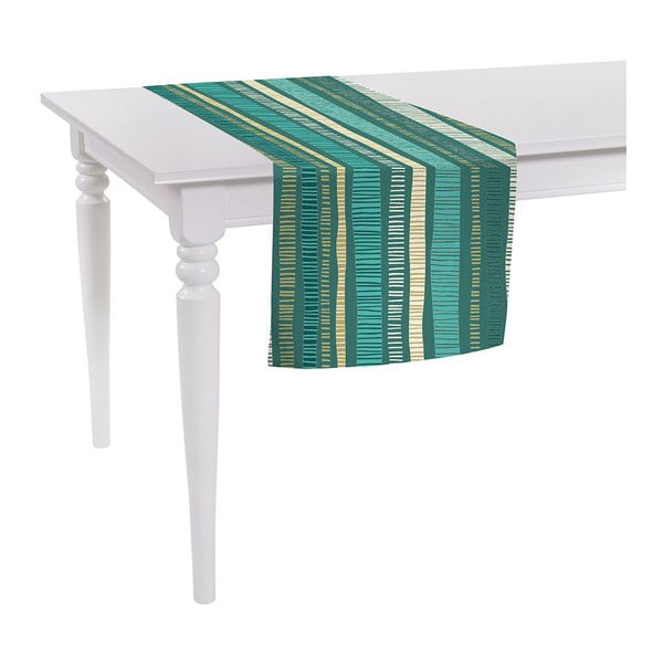 Jungle Stripes zöld asztali futó, 140 x 40 cm - Mike & Co. NEW YORK
