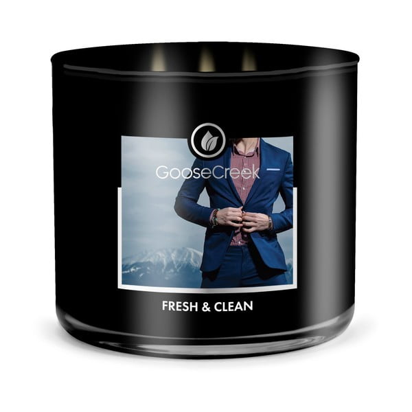 Fresh & Clean illatgyertya dobozban férfiaknak, égési idő 35 óra - Goose Creek