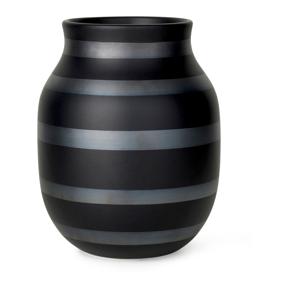 Fekete kerámia váza ø 16 cm Omaggio - Kähler Design