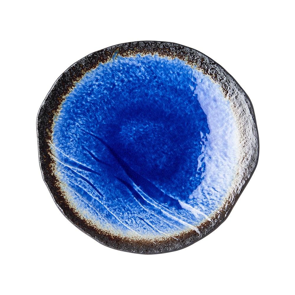 Cobalt kék kerámia tányér, ø 27 cm - MIJ