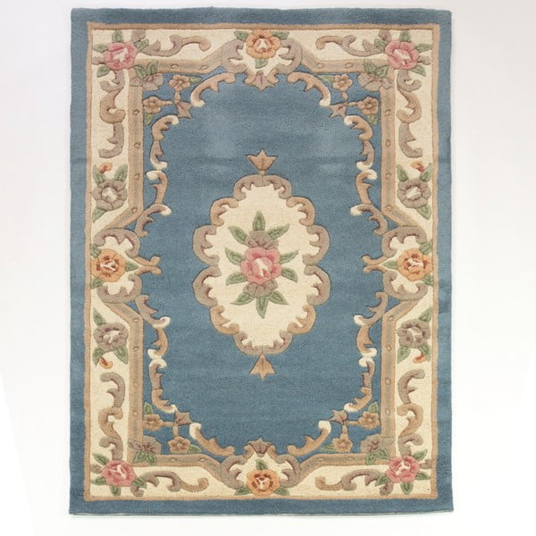 Aubusson kék gyapjú szőnyeg, 120 x 180 cm - Flair Rugs