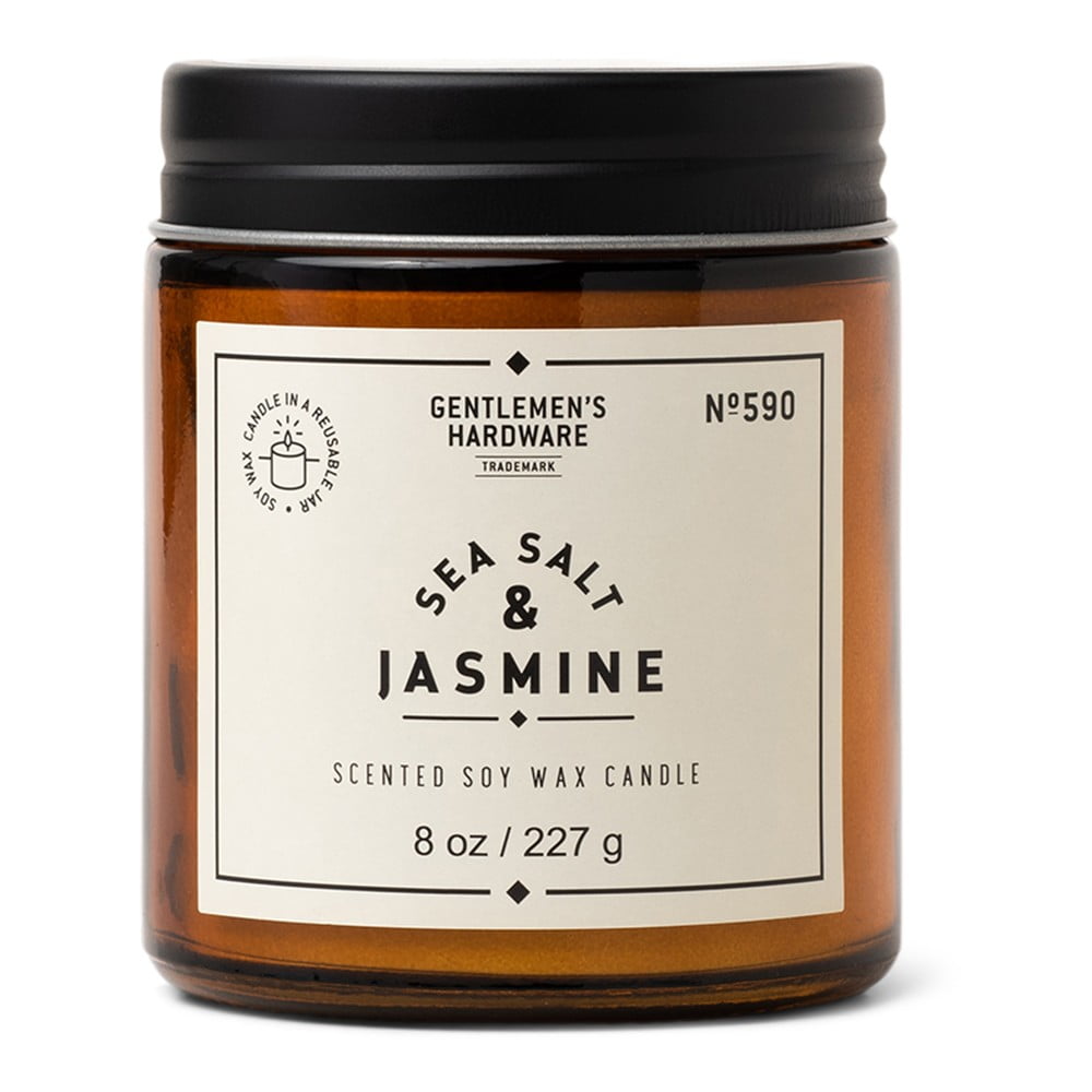 Illatos szójaviasz gyertya égési idő 48 ó Sea Salt & Jasmine – Gentlemen's Hardware