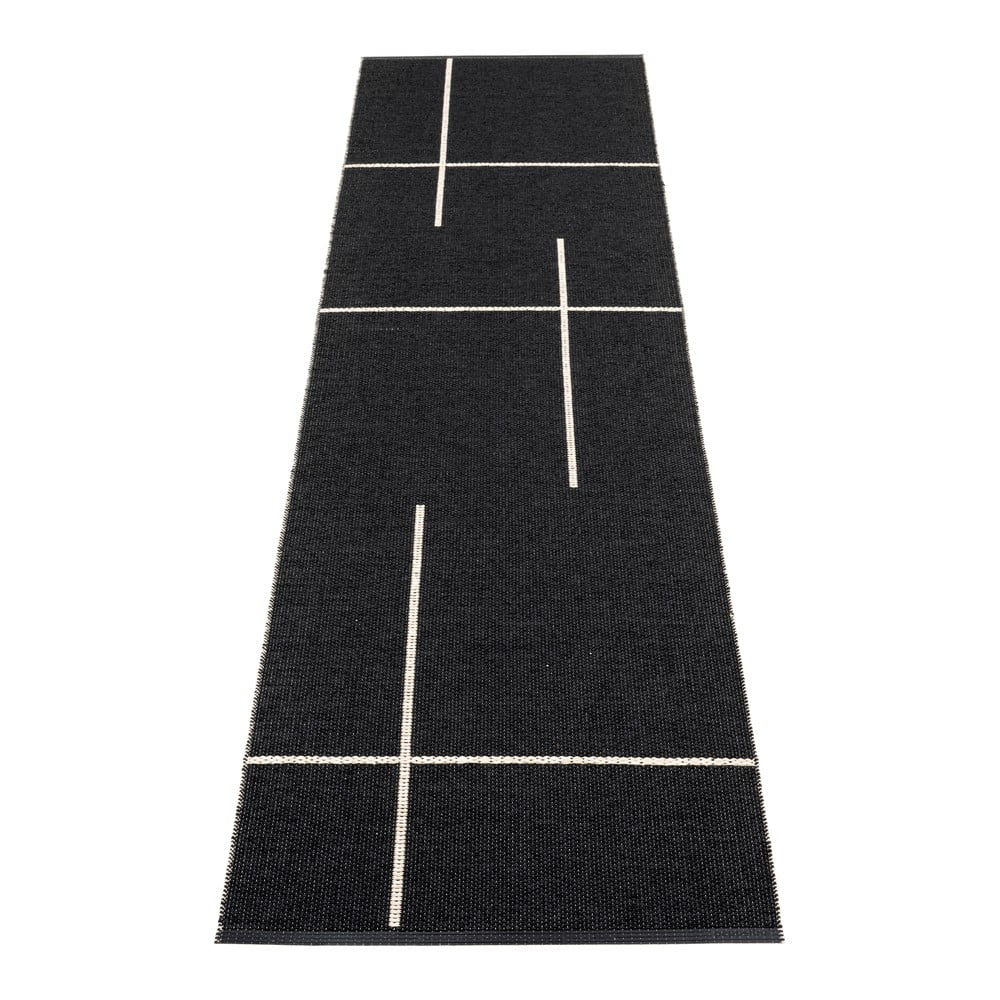 Fekete kültéri-beltéri futószőnyeg 70x270 cm Fred Black – Pappelina