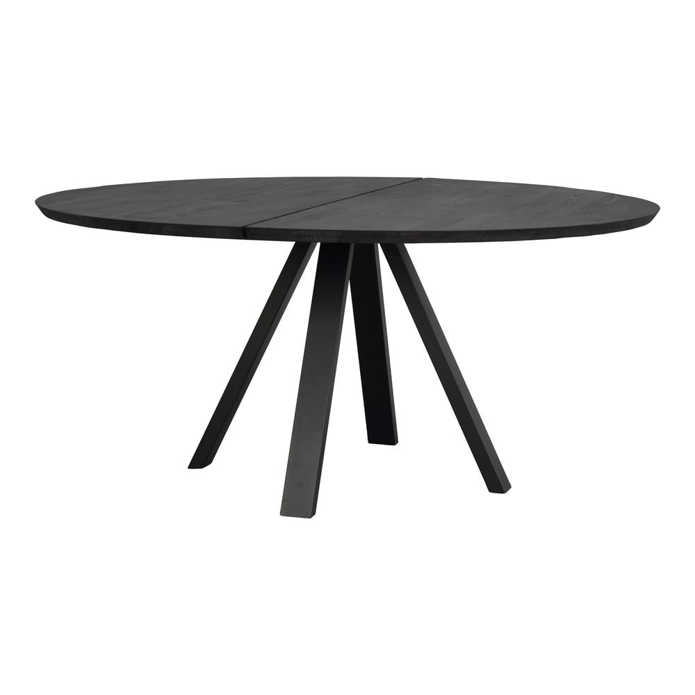 Kerek étkezőasztal tölgyfa asztallappal 150x150 cm carradale - rowico