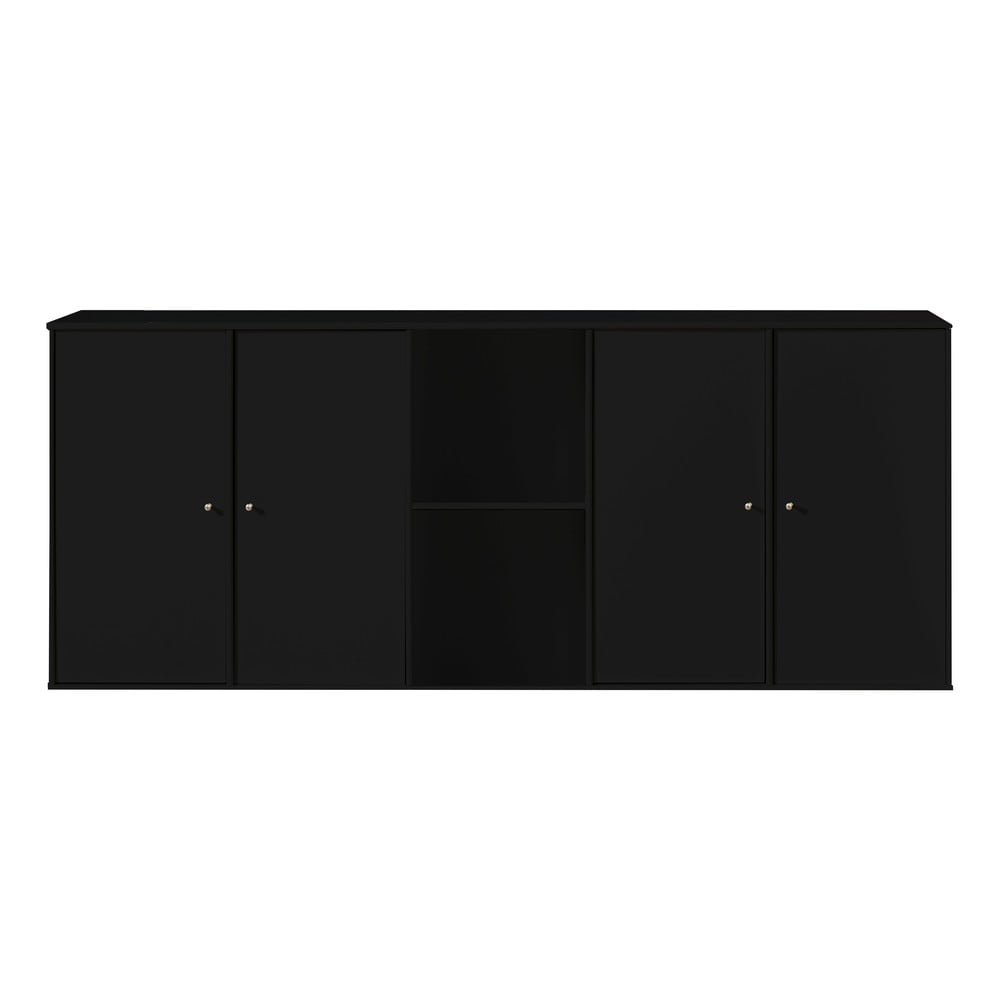 Hammel furniture fekete faliszekrény hammel mistral kubus, 169 x 69 cm