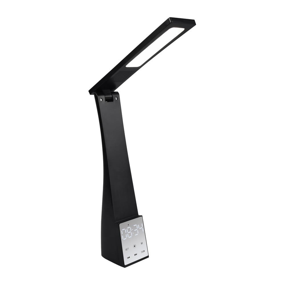 Matt fekete LED asztali lámpa időzítő funkcióval (magasság 45 cm) Linus – Trio