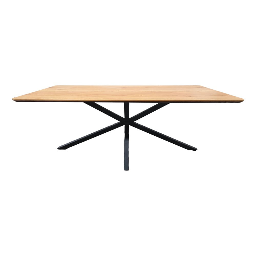 Étkezőasztal tölgyfa dekoros asztallappal 100x200 cm Cesura – Unique Furniture