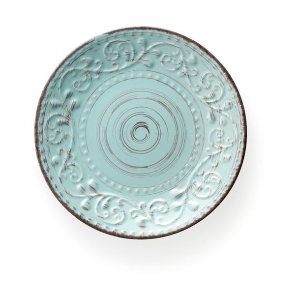 Serendipity türkizkék kőcserép desszertes tányér, ⌀ 21 cm - Brandani