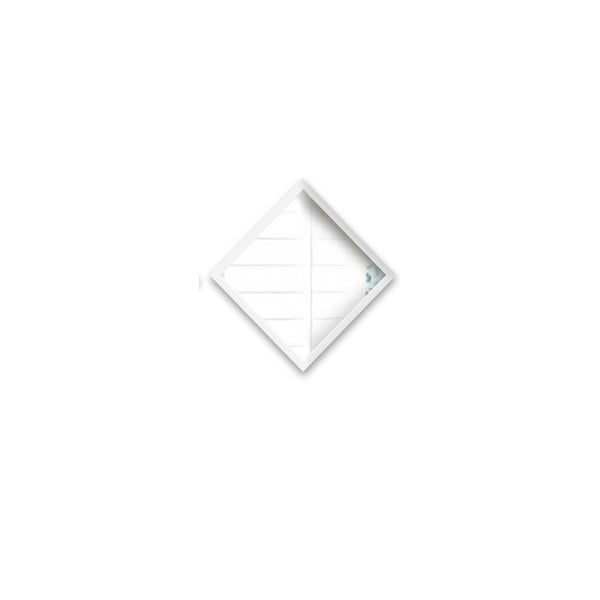 Luna 3 db-os fali tükör szett fehér kerettel, 24 x 24 cm - Oyo Concept