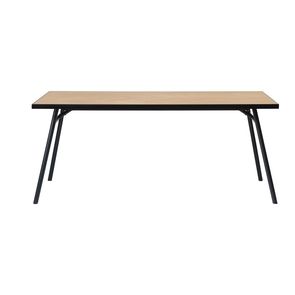 Étkezőasztal tölgyfa dekoros asztallappal 90x180 cm calvi – unique furniture