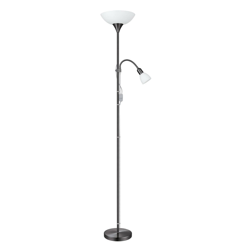 Fekete állólámpa üveg búrával (magasság 176,5 cm) UP 2 – EGLO