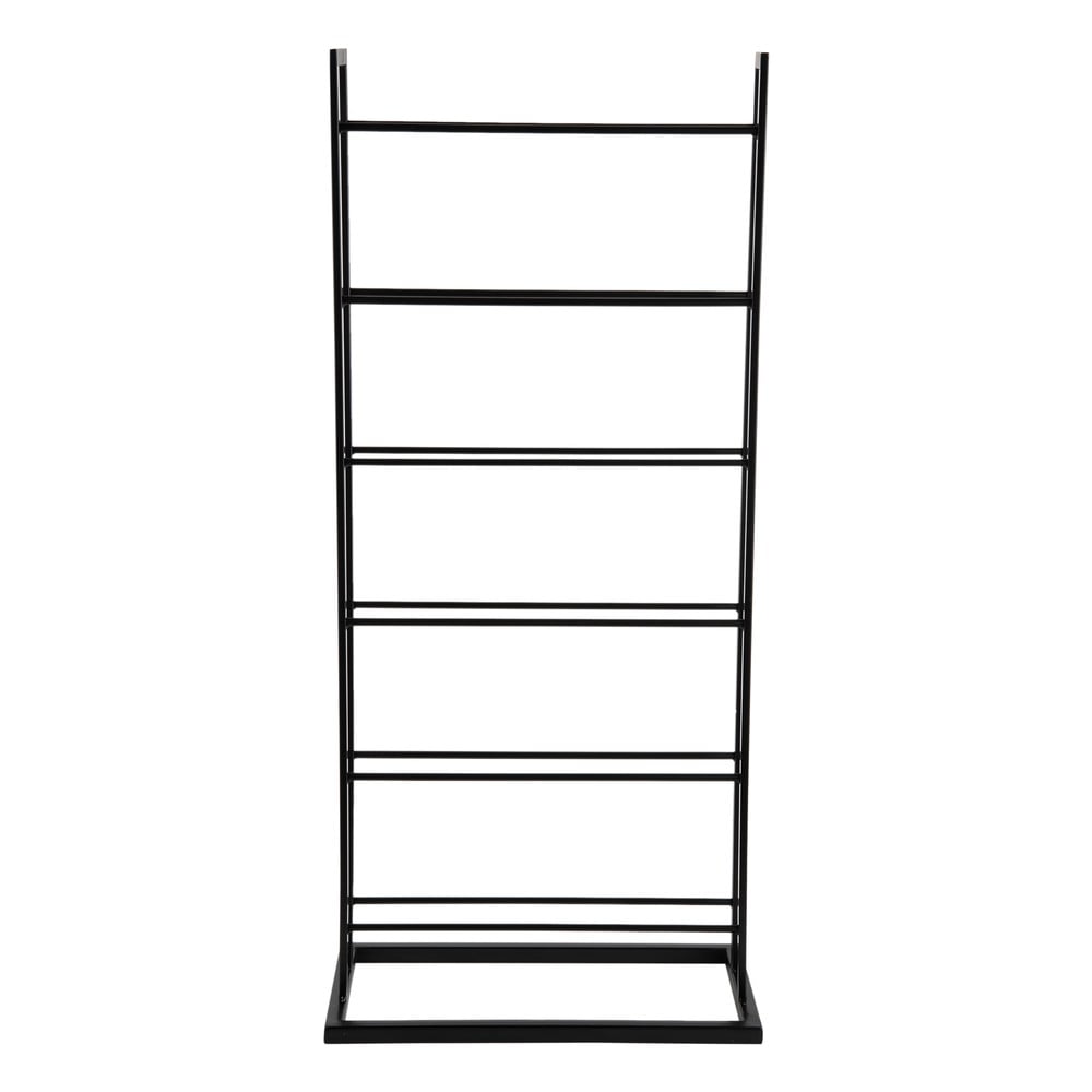 Fekete fém bortartó polcos állvány, palackok száma 5 38x84,5x20 cm Single Floor – PT LIVING