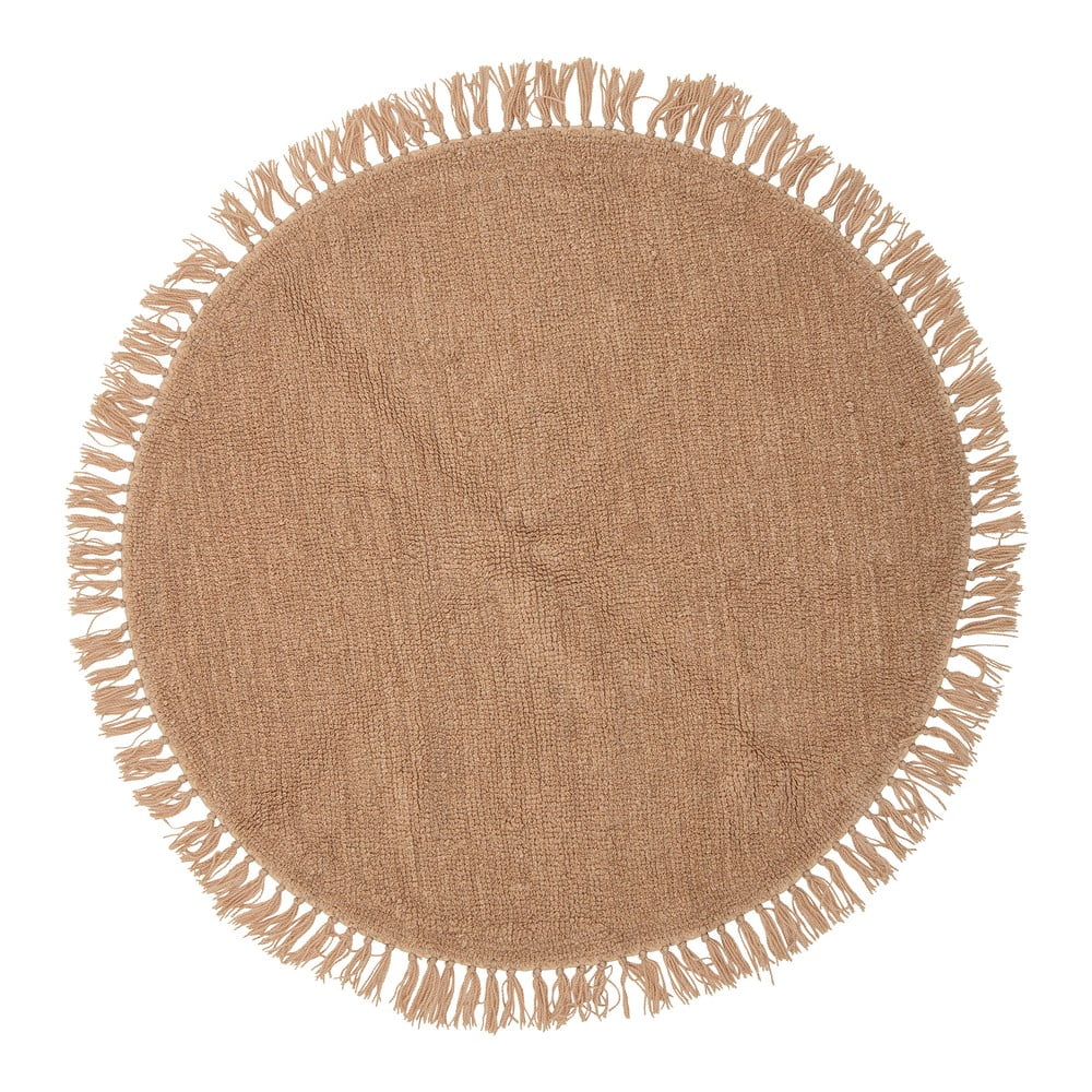 Természetes színű kerek gyapjú szőnyeg ø 110 cm Lenea - Bloomingville