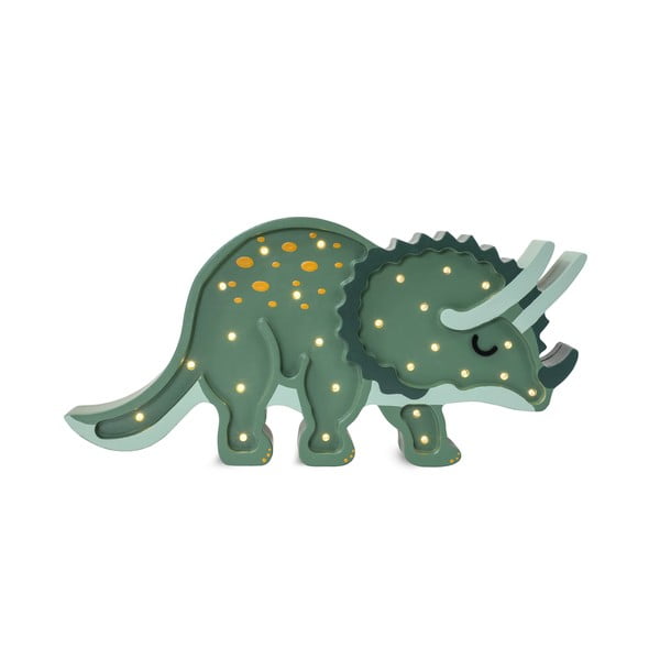 Triceratops zöld borovi fenyő asztali lámpa, hosszúság 49 cm - Little Lights