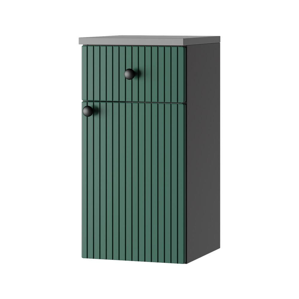 Zöld-antracitszürke alacsony fali fürdőszoba szekrény 30x60 cm Asti – STOLKAR