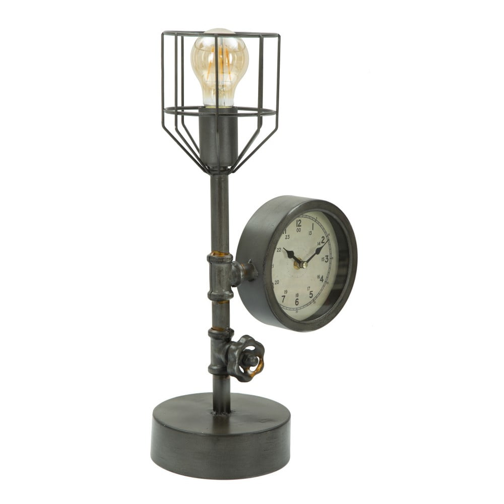 Industry Clock asztali lámpa órával, 26 x 45 cm - Mauro Ferretti