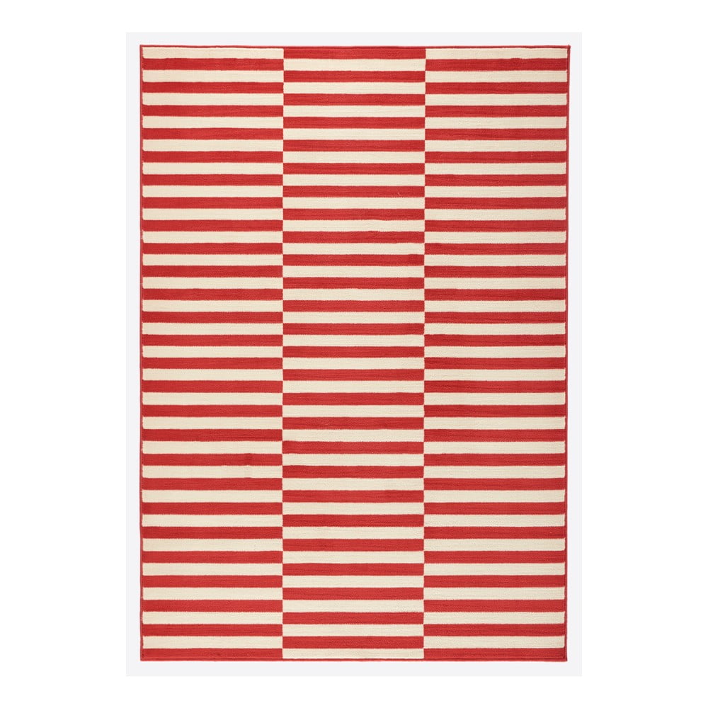 Gloria Panel piros-fehér szőnyeg, 160 x 230 cm - Hanse Home