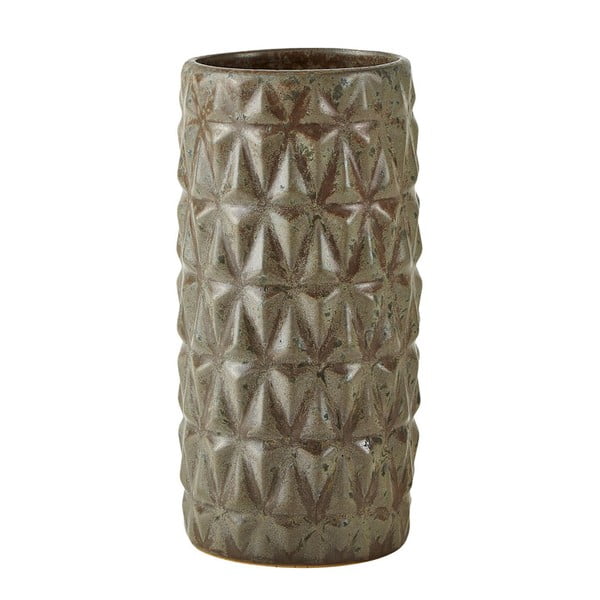 Szürke agyagkerámia váza, magasság 22 cm - Villa Collection