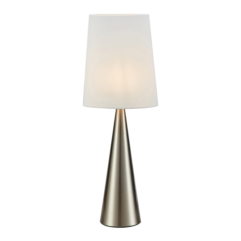 Fehér-ezüstszínű asztali lámpa (magasság 64 cm) conus – markslöjd