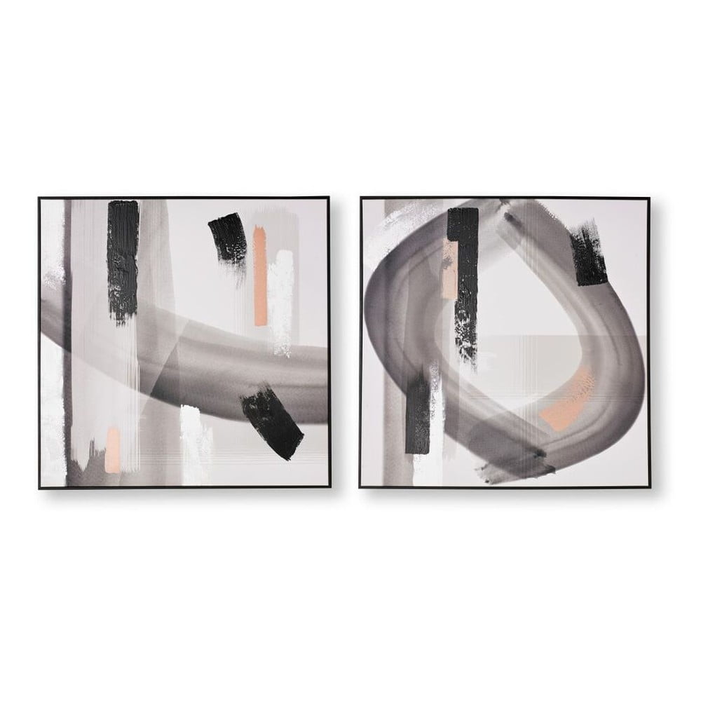 Monochrome Radiance többrészes kézzel festett kép, 80 x 80 cm - Graham & Brown