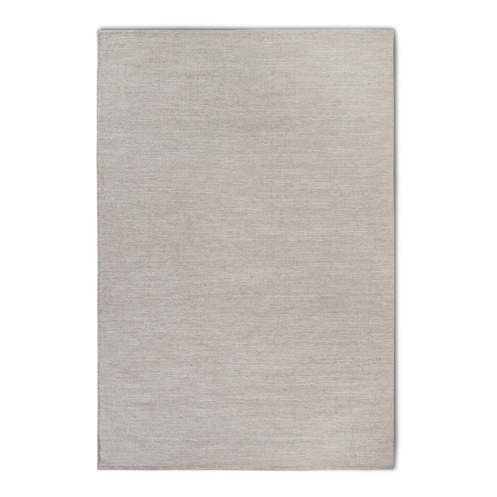 Bézs kézi szövésű gyapjúkeverék szőnyeg 190x280 cm pradesh linen white – elle decoration