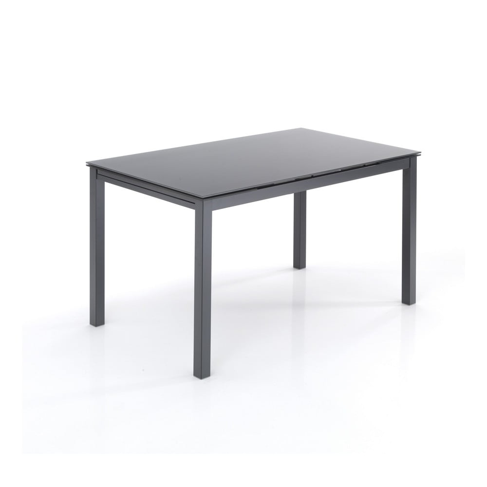 Bővíthető étkezőasztal üveg asztallappal 80x140 cm new daily – tomasucci