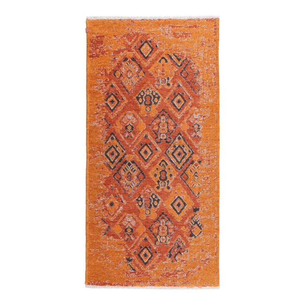 Homemania Halimod Maya barnás-narancsárga kétoldalú szőnyeg, 77 x 150 cm