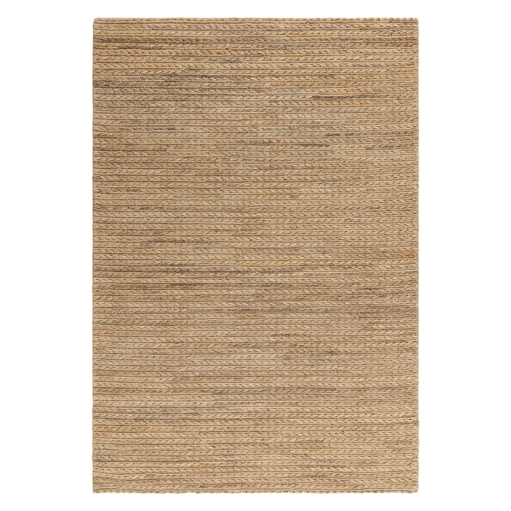 Natúr színű kézi szövésű juta szőnyeg 200x290 cm oakley – asiatic carpets