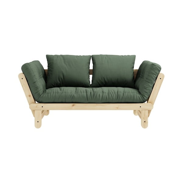 Beat Natural/Olive Green zöld kinyitható kanapé - Karup Design