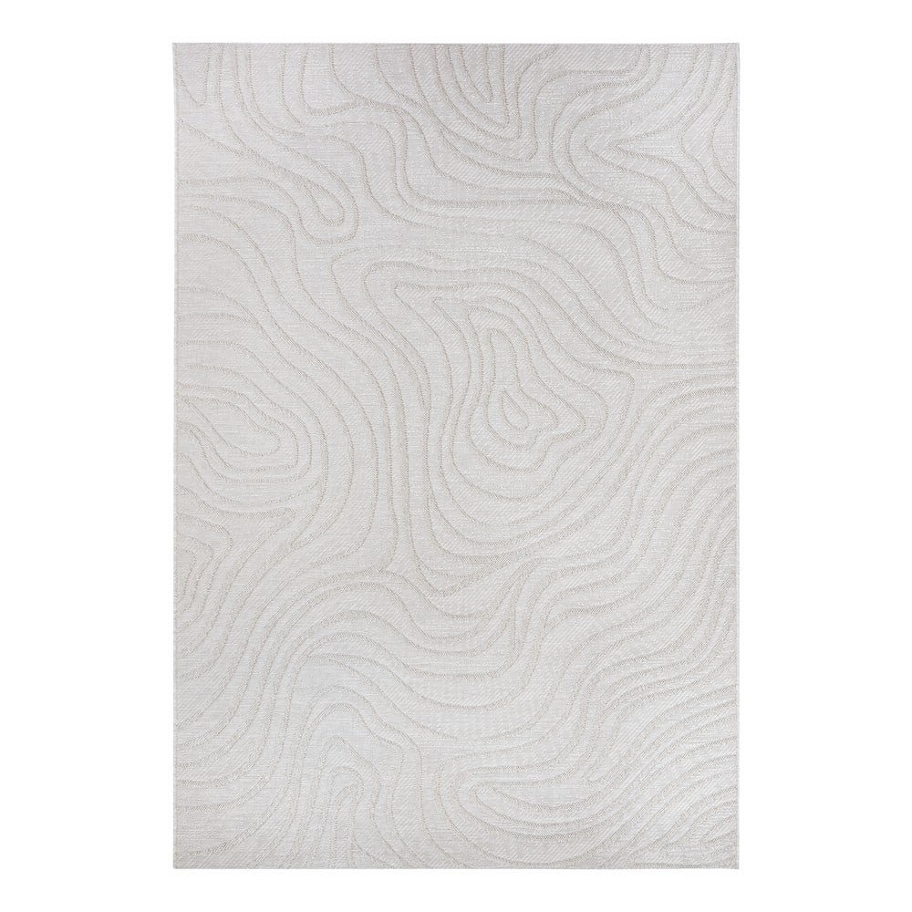 Krémszínű kültéri szőnyeg 155x230 cm – elle decoration