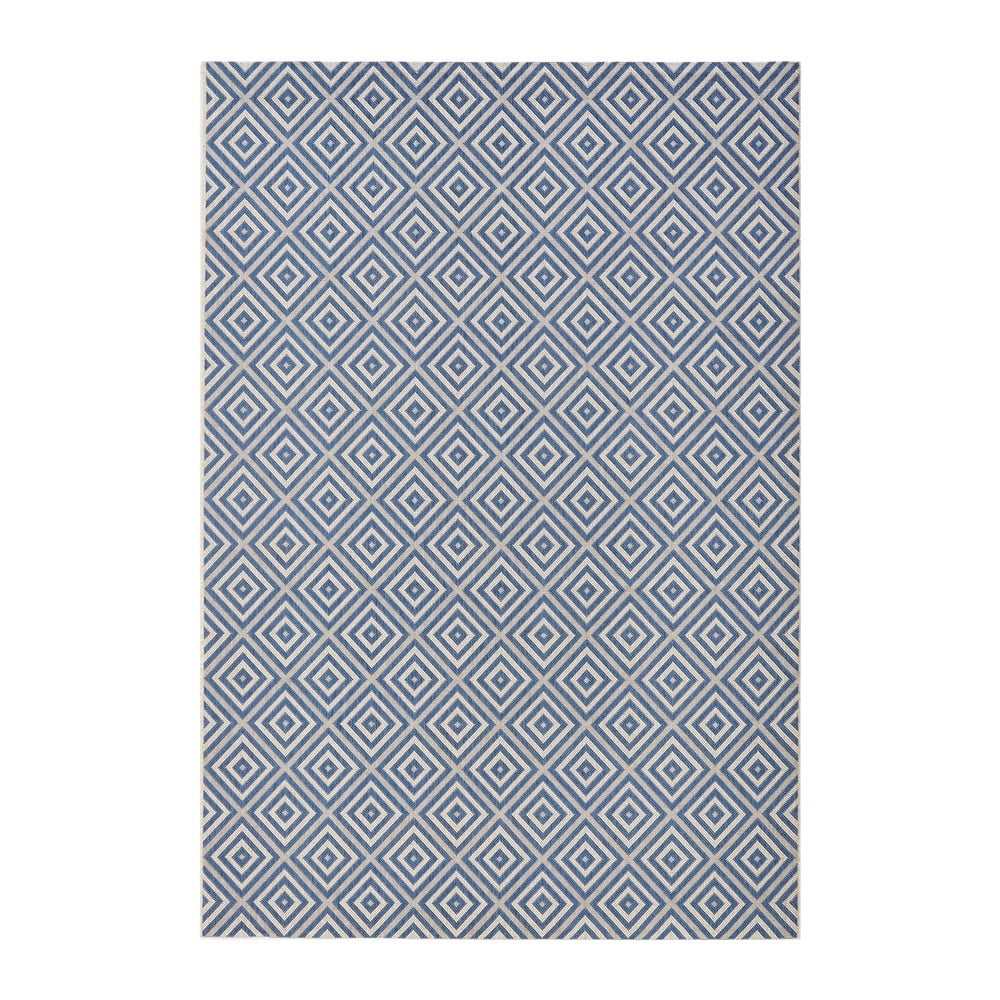 Karo kék kültéri szőnyeg, 160 x 230 cm - northrugs
