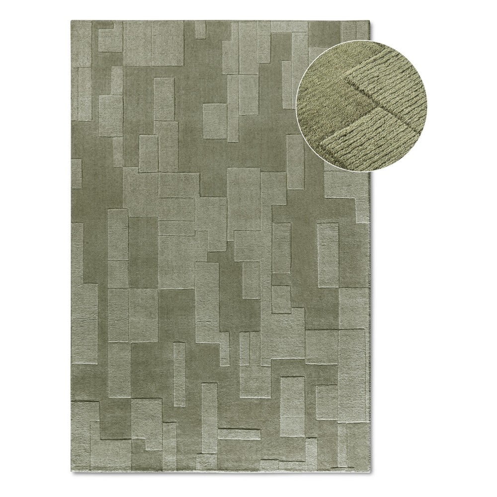 Zöld kézi szövésű gyapjú szőnyeg 80x150 cm Wilhelmine – Villeroy&Boch