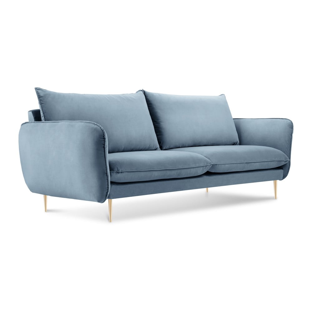 Florence halványkék bársony kanapé,160 cm - Cosmopolitan Design