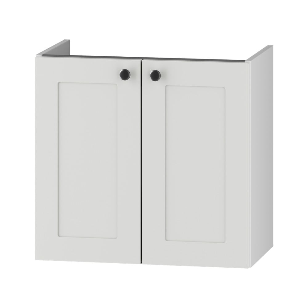 Fehér alacsony fali mosdó alatti szekrény 61,5x55,5 cm Senja – STOLKAR