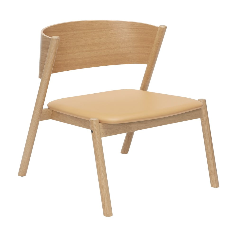 Világosbarna fotel Oblique – Hübsch